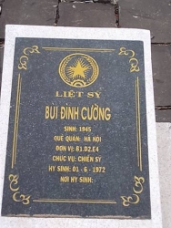 Nhắn tìm thân nhân liệt sỹ Bùi Đình Cường