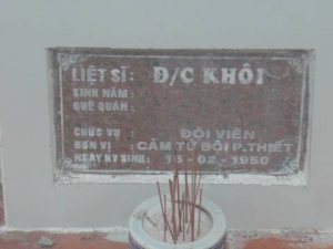 Nhắn tìm thân nhân liệt sĩ Khôi