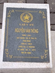  Nhắn tìm thân nhân liệt sỹ  Nguyễn Văn Thông