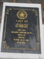 Nhắn tìm thân nhân liệt sỹ  Lê Văn Cát