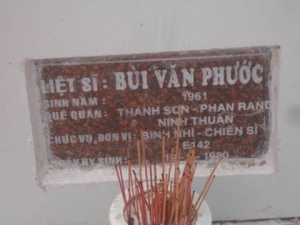 Nhắn tìm thân nhân liệt sỹ Bùi Văn Phước