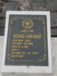 Nhắn tìm thân nhân liệt sỹ  Hoàng Văn Nhật