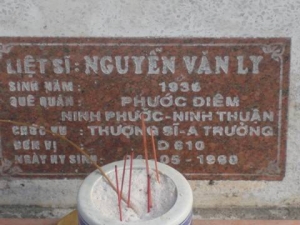 Nhắn tìm thân nhân liệt sỹ  Nguyễn Văn Ly