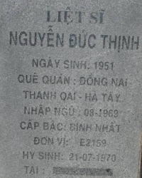 Tìm thân nhân liệt sĩ Nguyễn Đức Thịnh