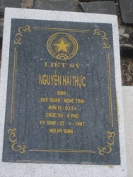 Nhắn tìm thân nhân liệt sỹ Nguyễn Hải Thực