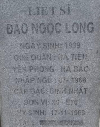 Tìm thân nhân liệt sĩ Đào Ngọc Long