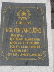 Nhắn tìm thân nhân liệt sỹ  Nguyễn Văn Dưỡng