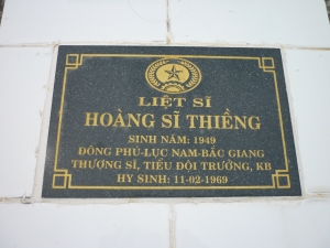 Tìm thân nhân liệt sĩ Hoàng Sĩ Thiềng