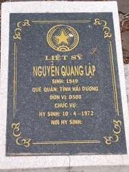 Nhắn tìm thân nhân liệt sỹ  Nguyễn Quang Lập 