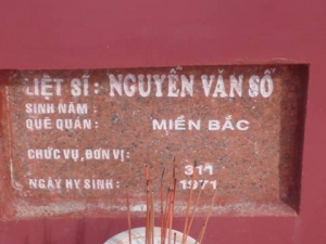 Nhắn tìm thân nhân liệt sỹ Nguyễn Văn Số