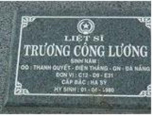 Tìm thân nhân liệt sĩ Trương Công Lương