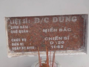 Nhắn tìm thân nhân liệt sỹ Dũng