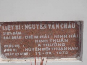 Nhắn tìm thân nhân liệt sỹ  Nguyễn Văn Châu