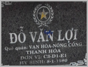 Nhắn tìm thân nhân liệt sỹ Đỗ Văn Lợi