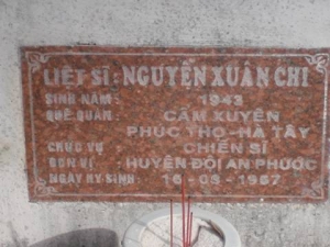 Nhắn tìm thân nhân liệt sỹ  Nguyễn Xuân Chi