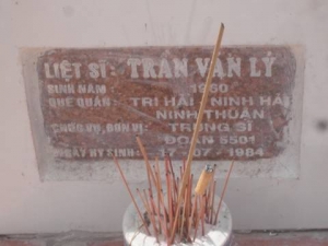 Nhắn tìm thân nhân liệt sỹ Trần Văn Lý