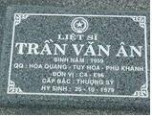 Tìm thân nhân liệt sĩ Trần Văn Ân