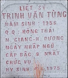 Tìm thân nhân liệt sĩ Trịnh Văn Tùng