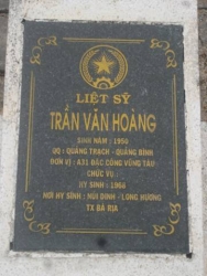 Nhắn tìm thân nhân liệt sĩ  Trần Văn Hoàng