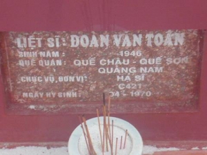 Nhắn tìm thân nhân liệt sỹ Đoàn Văn Toán