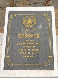 Nhắn tìm thân nhân liệt sỹ  Nguyễn Vĩnh Vọng