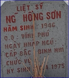 Tìm thân nhân liệt sĩ Nguyễn Hồng Sơn