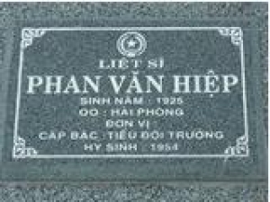 Tìm thân nhân liệt sĩ Phan Văn Hiệp