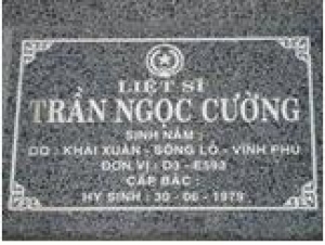 Tìm thân nhân liệt sĩ Trần Ngọc Cường