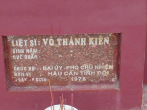 Nhắn tìm thân nhân liệt sĩ Võ Thành Kiên