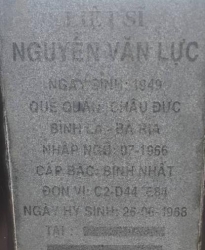 Tìm thân nhân liệt sĩ Nguyễn Văn Lực