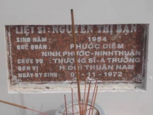 Nhắn tìm thân nhân liệt sỹ  Nguyễn Thị Bạn