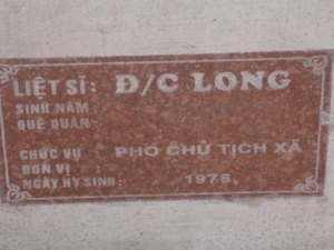 Nhắn tìm thân nhân liệt sĩ Long