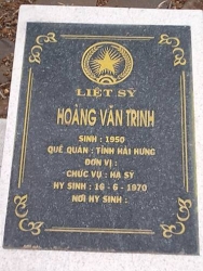 Nhắn tìm thân nhân liệt sỹ  Hoàng Văn Trinh 