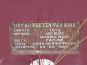 Nhắn tìm thân nhân liệt sỹ  Nguyễn Văn Kính