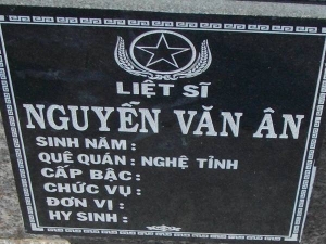 Nhắn tìm thân nhân liệt sỹ Nguyễn Văn Ân