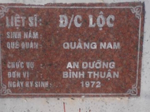 Nhắn tìm thân nhân liệt sỹ Lộc