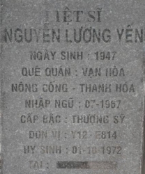 Tìm thân nhân liệt sĩ Nguyễn Lương Yến