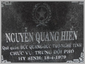 Nhắn tìm thân nhân liệt sỹ  Nguyễn Quang Hiển