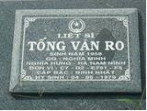 Tìm thân nhân liệt sĩ Tống Văn Ro