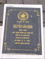 Nhắn tìm thân nhân liệt sỹ  Nguyễn Văn  Hạnh 