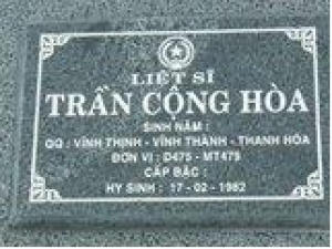 Tìm thân nhân liệt sĩ Trần Cộng Hòa