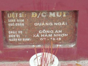 Nhắn tìm thân nhân liệt sỹ Mui