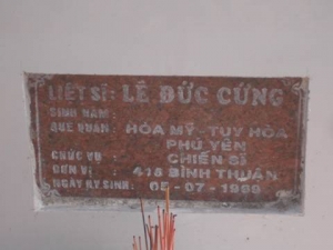 Nhắn tìm thân nhân liệt sỹ  Lê Đức Cứng