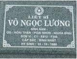 Tìm thân nhân liệt sĩ Võ Ngọc Lương