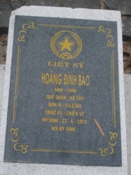 Nhắn tìm thân nhân liệt sỹ  Hoàng Đình Báo