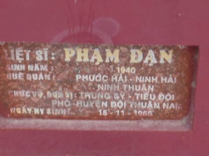 Nhắn tìm thân nhân liệt sỹ Phạm Đạn