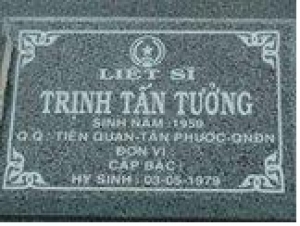 Tìm thân nhân liệt sĩ Trịnh Tấn Tưởng