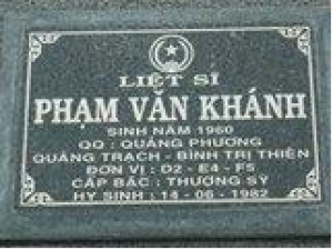 Tìm thân nhân liệt sĩ Phạm Văn Khánh