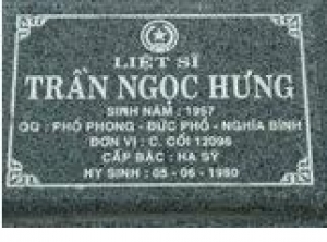 Tìm thân nhân liệt sĩ Trần Ngọc Hưng