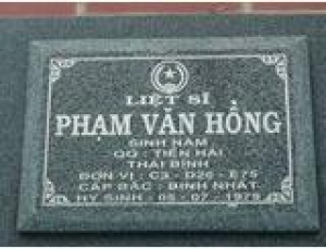 Tìm thân nhân liệt sĩ Phạm Văn Hồng